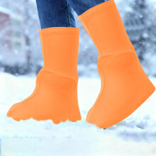 (Orange, -) Cubrezapatos impermeables reutilizables para lluvia y nieve