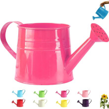 (Hot Pink, -) 1L metallinen kastelukannu, tinalautanen, sisäkasveille, tukeva vintage suihkupullo pitkällä nokalla, Laadukas