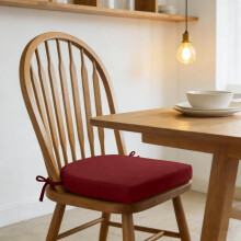 (Red_b, -) 43x40cm ulkotuolinpehmuste, ruokapöydän tuoliin, säädettävät siteet, Istumamukavuus