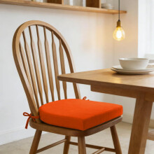 (Orange, -) 43x40cm ulkotuolinpehmuste, ruokapöydän tuoliin, säädettävät siteet, Istumamukavuus