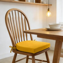 (Yellow, -) 43x40cm ulkotuolinpehmuste, ruokapöydän tuoliin, säädettävät siteet, Istumamukavuus