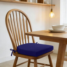 (Blue_b, -) 43x40cm ulkotuolinpehmuste, ruokapöydän tuoliin, säädettävät siteet, Istumamukavuus