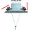 (Blue, -) Pălărie ventilator solar, cu 2 ventilatoare, pescuit 2
