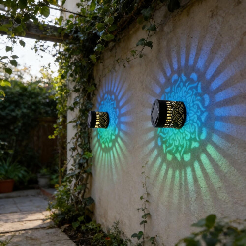 (Black_Color light, -) Διακοσμητικά Ηλιακά Φώτα Mandala, 2026, Αδιάβροχα 2