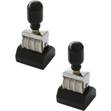 (Black_2pcs, -) Carimbo Data Ajustável 2016-2027, Madeira Antiguidade, Para Artesanato