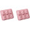 (Pink_2pcs, -) Πασχαλινό Καλούπι Πάγου Λαγουδάκι, 3D, Σιλικόνη 1
