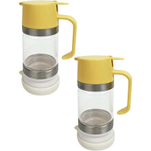 (Yellow_2pcs, -) 2026 uusi hunaja annostelija, 12oz lasi, kahvalla, painemalli, Ei tippuva