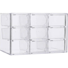 (White_9 drawers, -) Acryl make-up organizer, 12 lades, doorzichtig - voor bureau en vanity