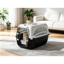 (Black, -) Hård-sida katt resbur – 18,5x11,8x12,2 tum husdjursbärare för hundar och katter, robust portabel hundbur med ståldörr