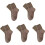 (Beige X5, color_name) 5 Ζευγάρια Μάλλινες Κάλτσες Γυναικών, Ζεστές, Χειμώνας 1
