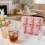 (Pink_2pcs, -) Πασχαλινό Καλούπι Πάγου Λαγουδάκι, 3D, Σιλικόνη 3