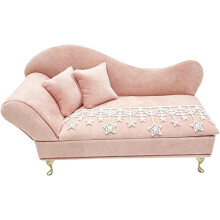 (#A, -) Sammet tyg rund soffa smyckeskrin, pärl spetsdesign smyckesförvaring, kreativ mini soffa skrivbordsdekoration för hemmet