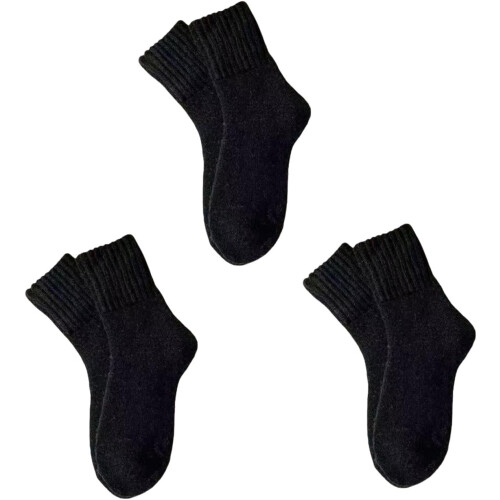 (Black X3, color_name) 3 Ζευγάρια Θερμικές Κάλτσες, Μαλακές, Χειμώνας