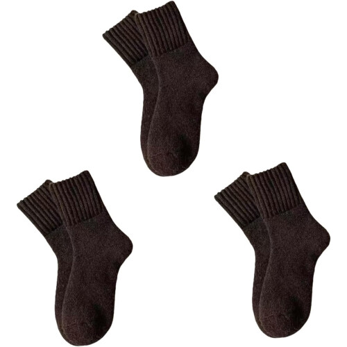 (Coffee X3, color_name) 3 Ζευγάρια Θερμικές Κάλτσες, Μαλακές, Χειμώνας