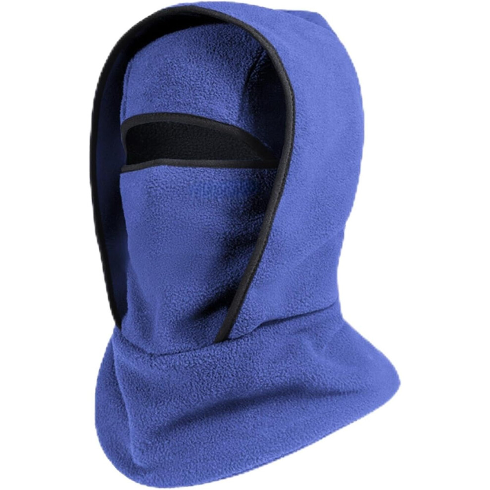 (, Color_name) Winter Balaclava Hat With Neckband & Mask, Windproof Fleece Ski Mask For Cycling Skiing Outdoor Sports Cold Weather Blue 5437706716488