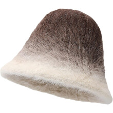 (Coffee, color_name) Niedlicher flauschiger Faux Fur Bucket Hat, 2026, für Damen