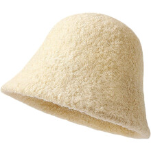 (Beige B, color_name) Niedlicher flauschiger Faux Fur Bucket Hat, 2026, für Damen