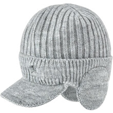 (Light Gray, color_name) Elastische Winter Strickmütze, mit Ohrklappen, für Herren & Damen