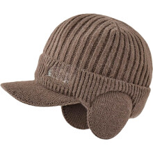 (Khaki, color_name) Căciulă elastică 2026, unisex, clapete urechi