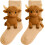 (2d, color_name) 2 Ζευγάρια 3D Πλεκτές Κάλτσες Ζώων, Crochet, Δώρο 1