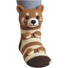 (N, color_name) 3D Knit Animal Socks for Women-Warm Soft Novelty Floor Socks, Cute Cozy Hand-Crocheted Stocking Stuffers Christmas Gifts