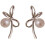 (Silver, -) Orecchini a perla fiocco, placcati oro, design pendenti 1