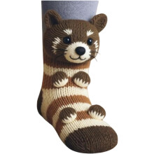 (M, color_name) 3D Knit Animal Socks for Women-Warm Soft Novelty Floor Socks, Cute Cozy Hand-Crocheted Stocking Stuffers Christmas Gifts