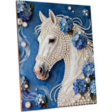 (H, -) Kit pintura perlas 3D castillo fuegos, principiantes.