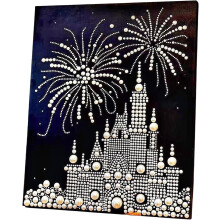 (J, -) Kit Pintura Pérolas 3D 2026, Castelo Fogo Artifício, Para Iniciantes