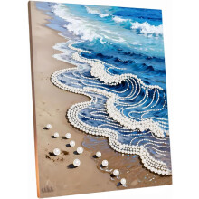 (D, -) Kit pintura perlas girasol 11.8x15.7 pulg.