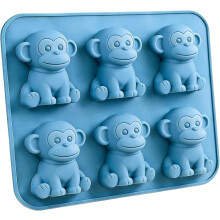 (Monkey, -) Schattige hooglander siliconen ijsblokjesvorm, 3D, A - voor feest en bar