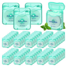 60 Pack Dental Floss Bulk Mint Flavored 50m Each Travel Dental Floss Oral Care for Teeth and Protection Green