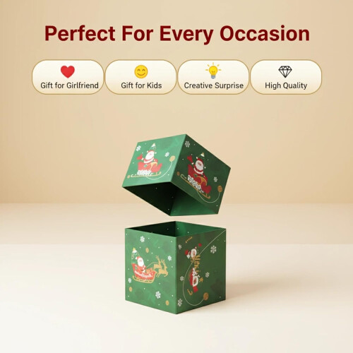 (12 Bounces Red, -) Folding Money Explosion Box, Surprise Gift, Romantic 2