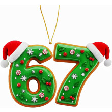 (L, -) Ornamento natale 67 2025, divertente meme, babbo natale