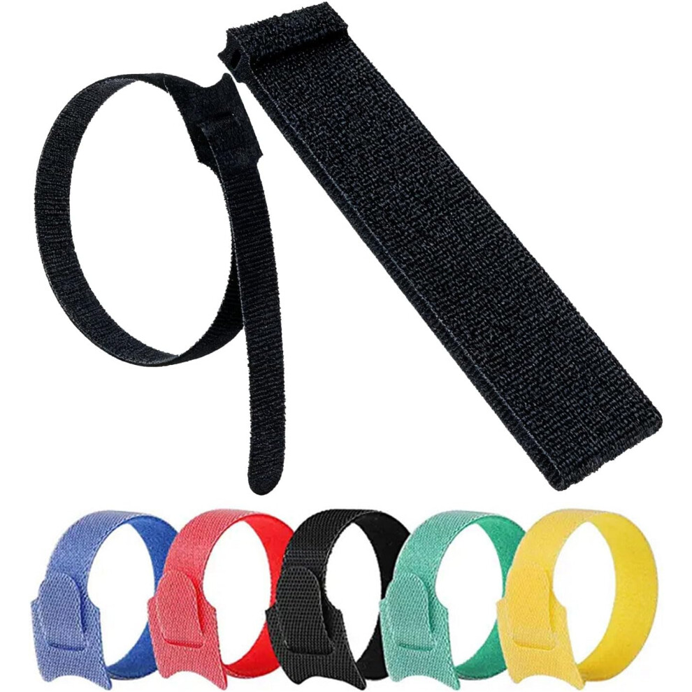 (Black, -) Christmas Garland Ties - 10" Adjustable Reusable Nylon Cable Straps For Christmas Tree Wreath Stairs Railings Door Banis 5437706723530