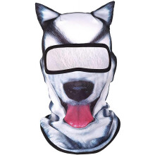 (H, One Size) Unisex 3D kat ski bivakmuts, dierengezicht - B voor festivals en feestjes