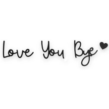 (size_name, B) Love You Bye Türrahmen Schild, Metall, für Eingang & Bad (B)
