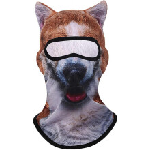 (E, One Size) Unisex 3D kat ski bivakmuts, dierengezicht - B voor festivals en feestjes