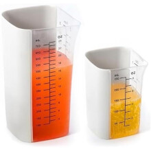 (size_name, 750ML) Keuken maatbeker, siliconen, hittebestendig, 750 ml - met schaal