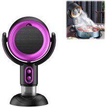 (Purple, rechargeable) Ventilateur anti-fumée intérieur, purificateur air, violet, élimine odeurs