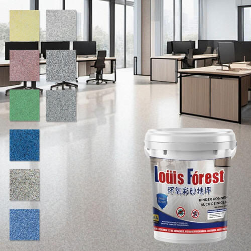 (Green, One Size) Louis Forest Epoxy Floor Paint, High-Gloss, Waterproof 1