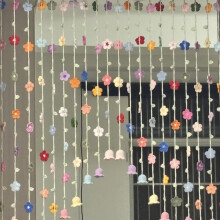 (Style B, 1pcs) Handgehäkelte Blumen Gardine, Boho Wandbehang, für Schlafzimmer