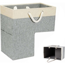 (Gray, 1pcs) Taitettava portaikko kori, säilytys, matolle ja puulle