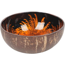 (Orange, 1pcs) Luonnollinen kookoskuori kulho, koristeellinen, avaimille, karkille