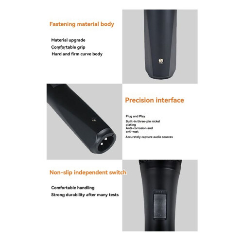 Karaoke Mic with  Wired Dynamic Microphone for Karaoke Vocal Music Performance Singing 2