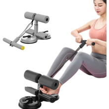 (Black, 1pcs) Ab träningshjälpenhet, multi-funktionell justerbar ab tränare med dubbla sugkoppar, justerbar ab tränare med