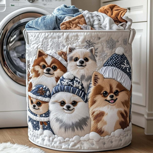 (B, 1pcs) Cesta ropa acolchada floral, dormitorio. 2