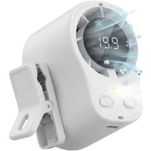 (white, 1pc) Bil clip on air condition vifte med display, 2026 ny 360 rotasjon