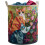 (J, 1pcs) Cesta ropa acolchada floral, dormitorio. 1