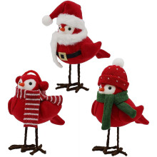 (Style A+b+c, 3pcs) Rote simulierte Vogel Figur Winter Deko, für zu Hause